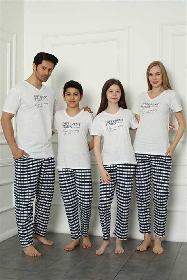 Moda Çizgi Aile Penye Pijama Takım (anne - kız ) 50113 Ayrı Ayrı Satılır . Fiyatları Farklıdır - 1