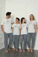 Moda Çizgi Aile Penye Pijama Takım (anne - kız ) 50113 Ayrı Ayrı Satılır . Fiyatları Farklıdır - 2